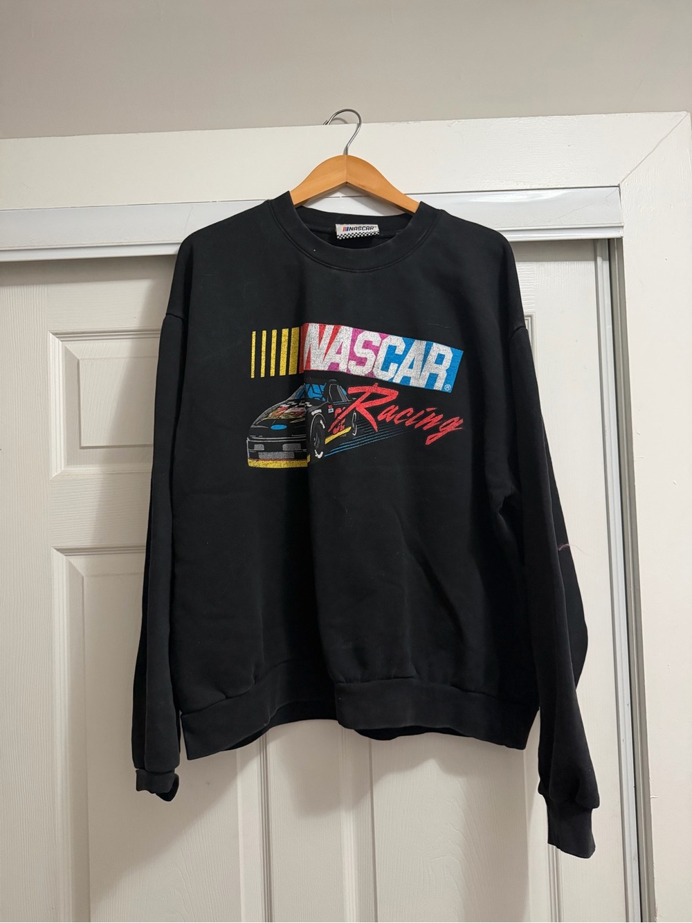 Tilly's Black NASCAR Racing Graphic Crewneck Sweatshirt